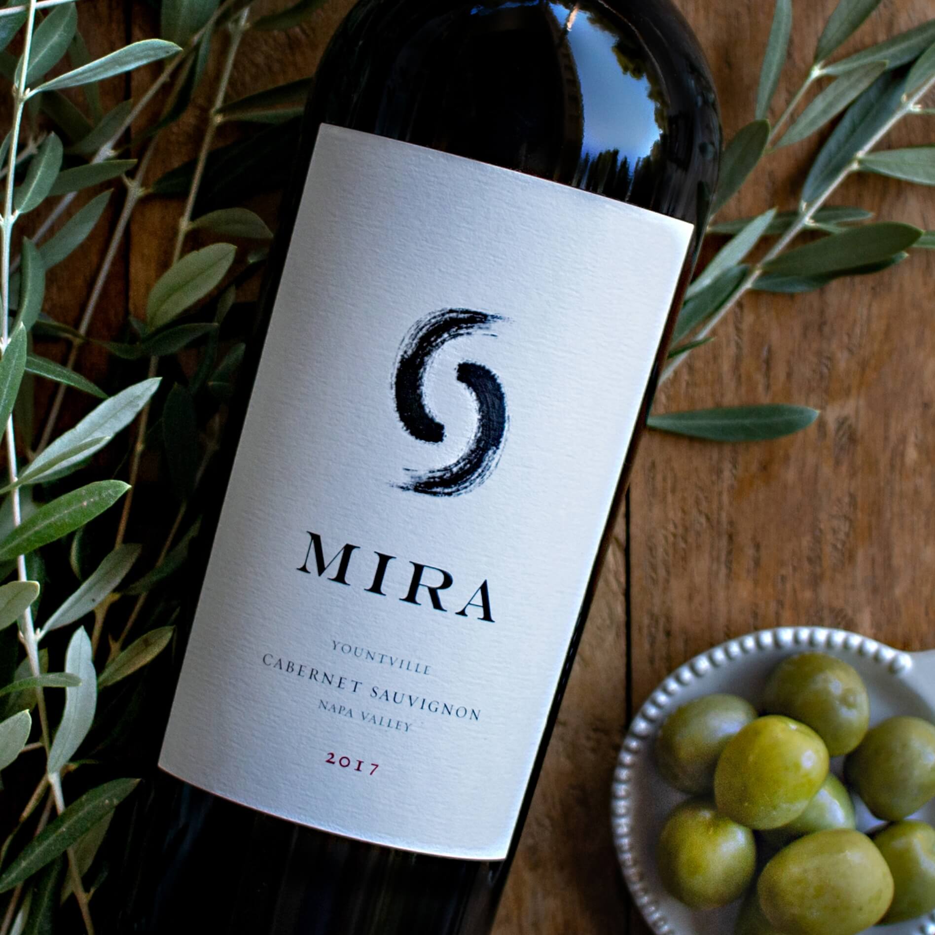 Bottle of Mira 2017 Cabernet Sauvignon